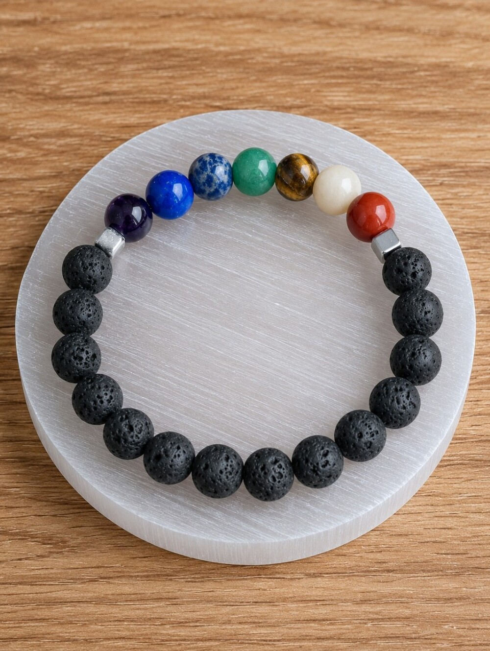 Chakra Beaded Stretch Bracelet - Hand Crafted